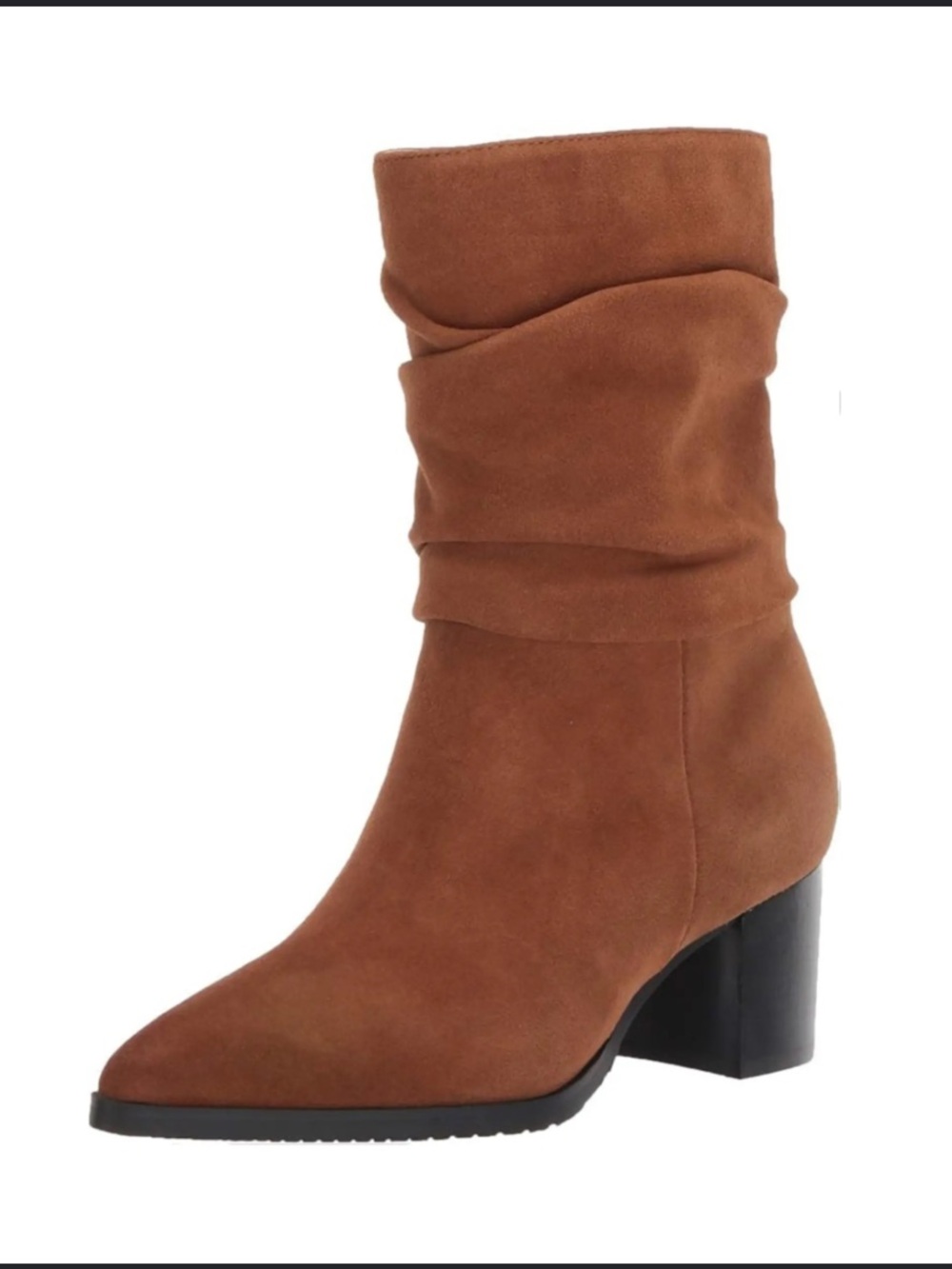 Blondo Tarrah Slouchy Chestnut Suede Waterproof Mid-Calf Boot Sz 10